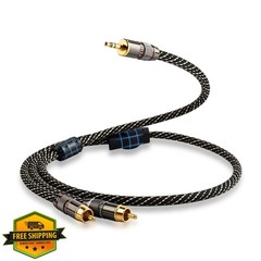 YYTCG 1.64ft RCA to 3.5mm Audio Cables OFC Gold Plug