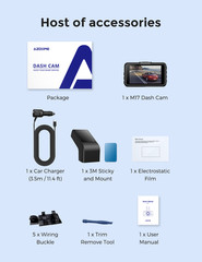 AZDOME 4K Dash Cam Ultra HD WiFi APP Car DVR Camera Night Vision Loop recording