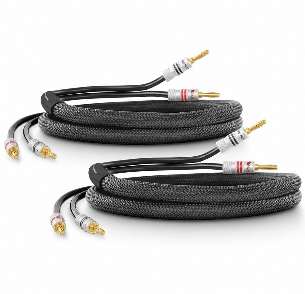 Nakamichi Excel Series Banana Plug with 12AWG Speaker Cable OFC CL2 Rated 1-Pair
