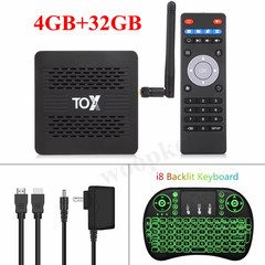 TOX3 Smart TV Box Android 11.0 4GB 32GB Amlogic S905X4 4K Media Player Wifi 1000