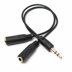 3.5mm 1FT Audio Headphone Mic Y Splitter Dual Cable Adapter Male to 2 Female US