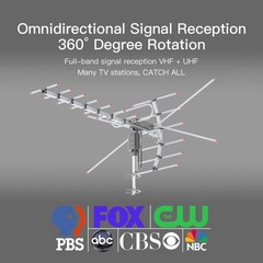 990Mile Outdoor TV Antenna Motorized Amplified HDTV 1080P 4K 360° Rotation Home