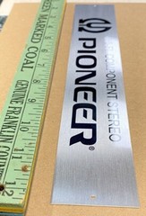 Pioneer Hi-Fi Component Stereo Sign – Custom Silver Aluminum