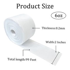 Acuteye Fiberglass Cloth Roll, 2 Inches*99 Feet 6oz Plain Weave Non Adhesive …