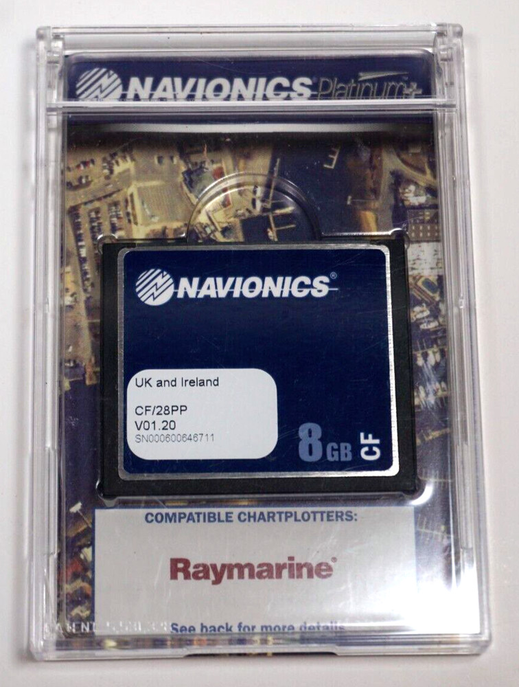 Navionics CF/28PP UK and Ireland Platinum+ Compact Flash CF Card 8GB
