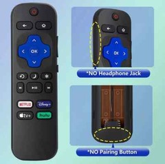 2pack Remote Control Replacement for All Roku TV TCL/Hisense/Onn Roku