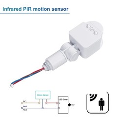 2pcs PIR Motion Sensor Switch Wall Light Switch Delay Time: 5s~8min (Adjustable)