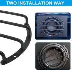 2PCS 10 Inches Speaker Grill Cover 4 Bars Metal Bar Grille Audio Grill