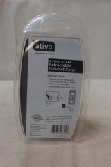 Ativa 8-Foot Clear Retractable Handset Phone Telephone Cord AT26811 / 387-756
