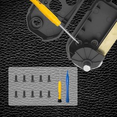 10Pcs Key Fob Screw with Repair Kit,Replacement Part M2 x 5mm, Black