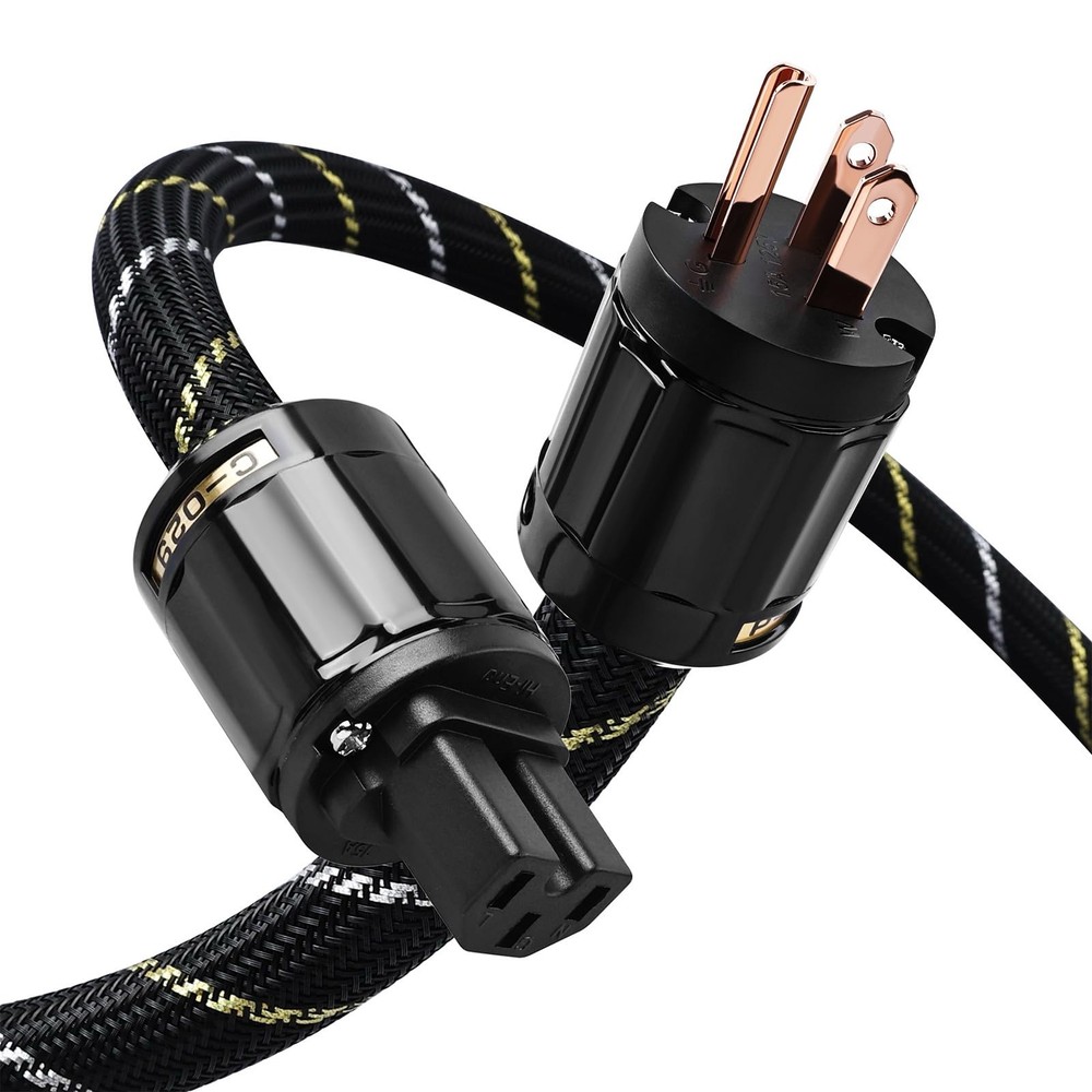 YYTCG 3.28ft Audiophile HiFi Power Cable-7 AWG,4N