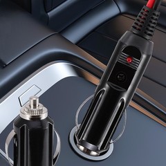 2Pack 12V-24V Fused Car Cigarette Lighter Male Plug Leads LED Light Replacement