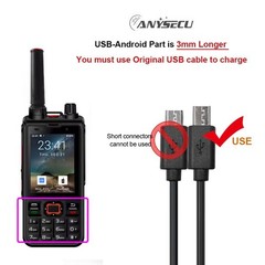 ANYSECU W6PRO 4G Network Radio Android 10 Real-ptt Zello UHF DMR Digital Radio