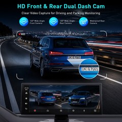 11.26″ Car Stereo Wireless Apple CarPlay Android Auto FM Touch Screen Radio DVR