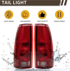 Tail Light Assembly Compatible With Chevy GMC C/K Truck 1988-1998, 1995-2000 ..