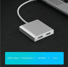 Displayport to Dual HDMI MST DP to 2 HDMI Converter Adapter 4K Laptop Desktop