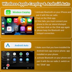 For 2015-2021 Ford Mustang Apple Carplay Radio Android 14 GPS NAVI WIFI W/CAM