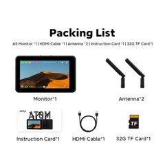 Vaxis Atom A5 5.5″ 1000nits Wireless Monitor All in One Video Transmission TX+RX