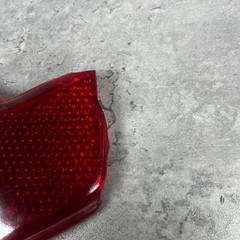 Vintage Red Tail Light Lens Chevron V-Shape Textured Glass Part 13450