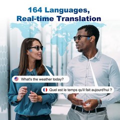 AI Smart Glasses for Women and Men, Bluetooth Translation Glasses with Chat G…