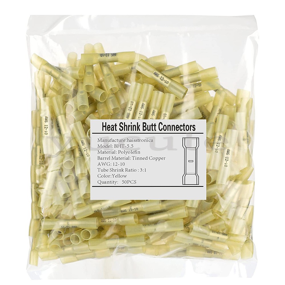 Waterproof Heat Shrink Spade Wire Connectors Electrical Crimp Terminals Kit