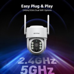 ANNKE 5MP HD Wireless 5X Optical Zoom PTZ Security Camera Two-Way Audio Wifi