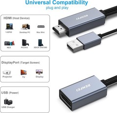 BENFEI HDMI to DisplayPort Adapter 4K@60Hz Active Male to Female Converter