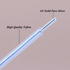 6N Pure Silver Cable HIFI Audio Earphone Cord Headphone Line Bare Signal Wire