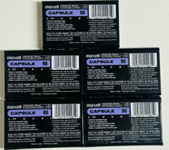 Lot of 5 – Maxell Capsule 90 – Metal Cassette Tape – IEC Type IV – New Sealed