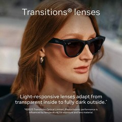 Ray-Ban Meta Wayfarer (Refurbished.), Matte Black / Clear to G-15 Green Transiti