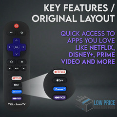 Genuine OEM TCL 43UP130 43S305 43S325 43S421 TV Remote Control