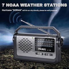 AM FM Portable Radio Battery Operated by 3X D Cell Batteries Or AC Power w/ Be