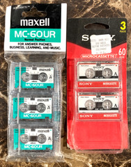 Lot of 26 NEW Microcassette Blank Audio Tapes Radio Shack Maxell Sony MC-60 90