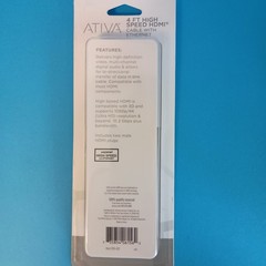 New Ativa 939-422 High Speed HDMI Cable With Eternet 4 FT