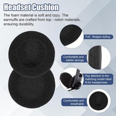Lightweight 55mm Foam Ear Pads – 10 Piece Set for Enhanced Comfort in Headphones