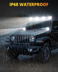 4 Inch Round LED Pod Lights, 60W 6000LM LED Spot Off Road/Driving/Fog Lights for