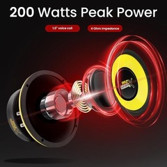 Plg54 5.25″ Bass Audio Mobile Yellow Sub Subwoofers