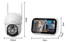 5G Security 4-Cam Kit Solar Security Cameras Wireless Outdoor 360° with Monitor