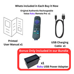 USED – Roku Voice Remote Pro Rechargeable with TV controls, lost remote
