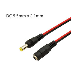 10 Pairs 12V 5A DC Power Pigtail Barrel Plug 2.1Mm X 5.5Mm Male Female Connector