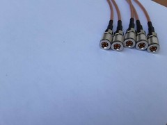 5 pack US MADE BNC female to 1.0/2.3 DIN male RG179 SDI pigtail cable 75ohm 1 FT