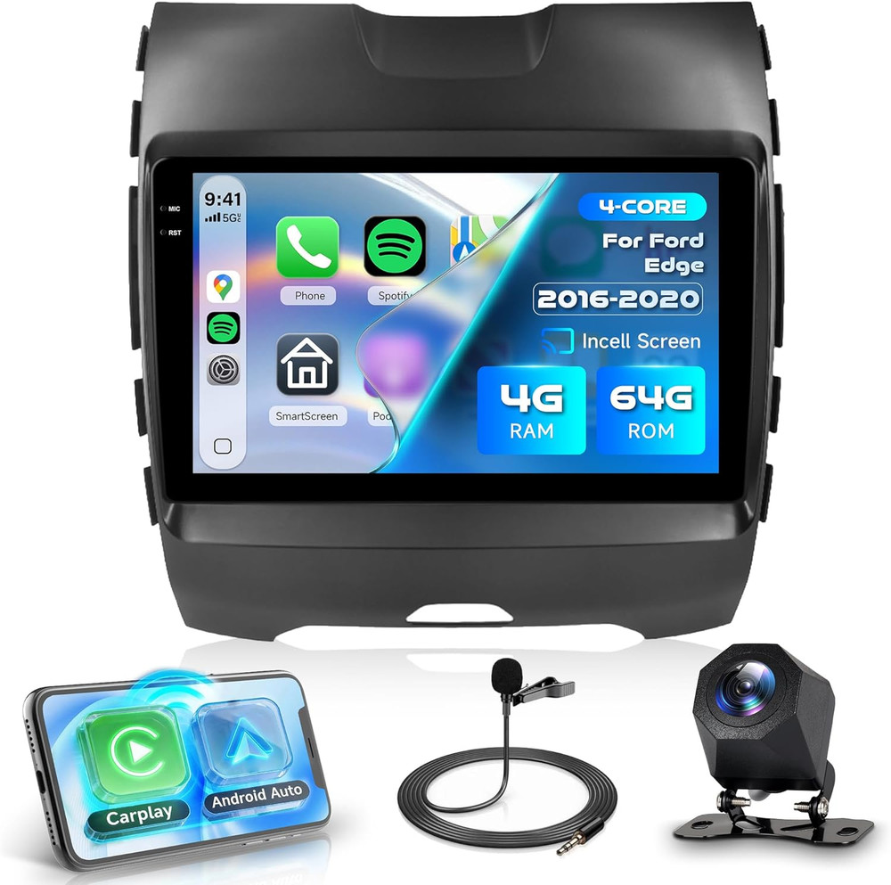 4G Android Car Radio for Ford Edge 2016 2017 2018 2019 2020 9 Inch Touchscreen