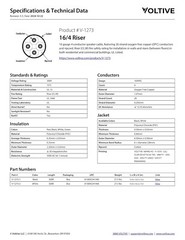 Voltive 16/4 Speaker Wire Riser CL3R White 500ft 16AWG 4 Conductors Stranded OFC