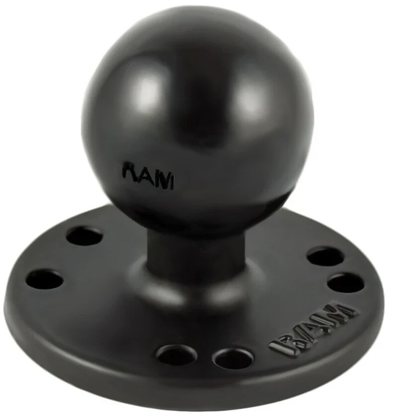 RAM-202U RAM 2.5″ Round Base with AMPS Hole Pattern and 1.5″ Rubber Ball