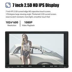 ESSGOO Bluetooth Car Stereo Radio Single 1 Din MP3 Player FM USB SD AUX RDS