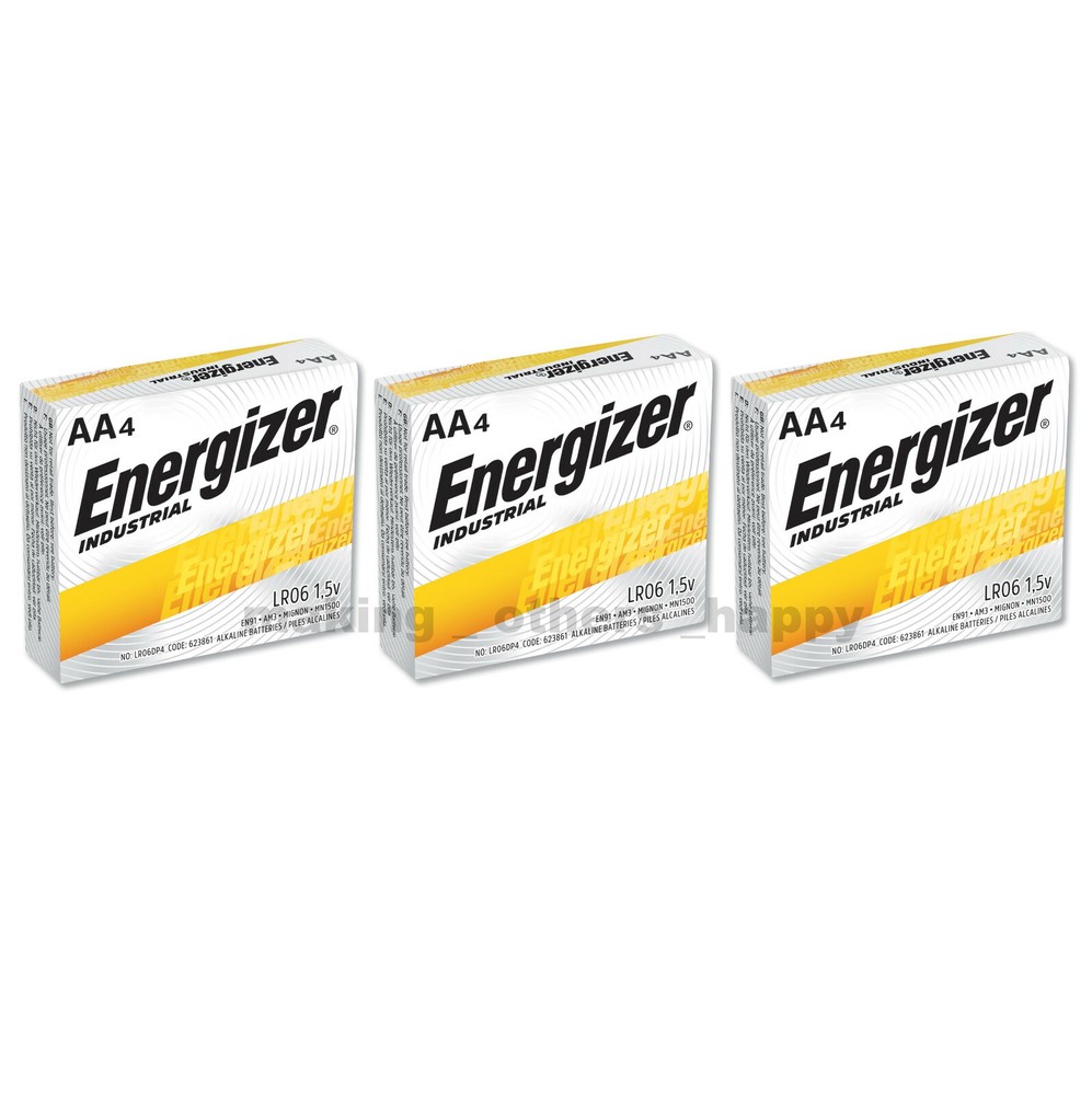 12 x AA Energizer Industrial Alkaline Batteries 1.5V (EN91)