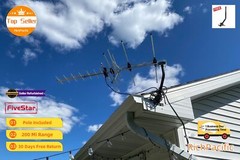 Long Range Yagi HDTV Antenna Outdoor 250 Mile UHF VHF FM Signal Booster