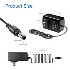 ZOSI AC100-240V DC 12V 2A CCTV Security Camera Power Supply Adapter US Plug