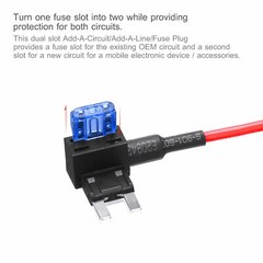 7Pack 12V 15 Amp Car Add-a-circuit Fuse TAP Adapter Kit, Mini ATM APM Blade Fuse