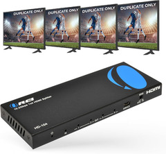 HDMI Splitter 1 in 4 Out – 4K@30Hz HDMI 2.0 Splitter with HDCP 1.4, EDID